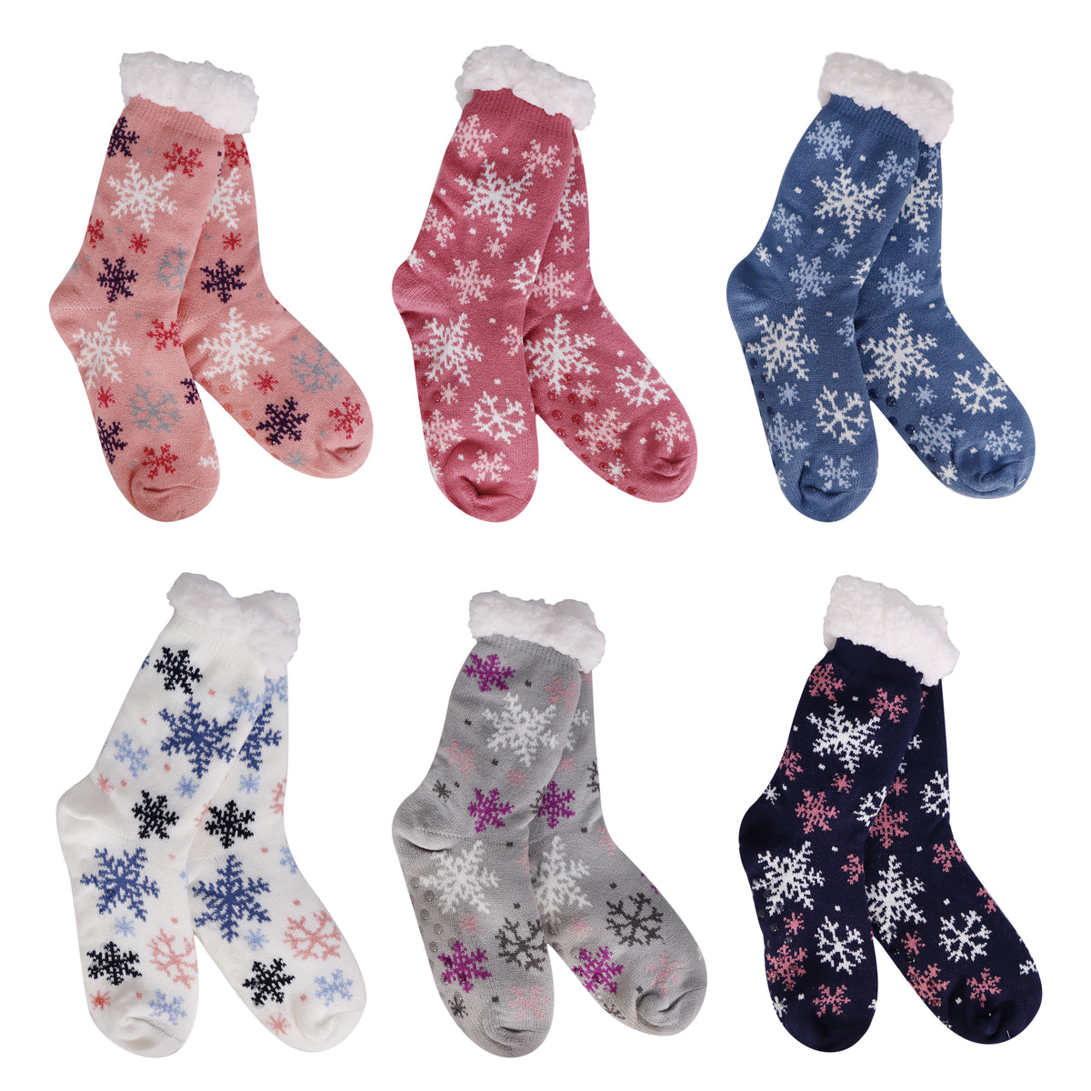 Snowflakes Galore Thermal Slipper Socks