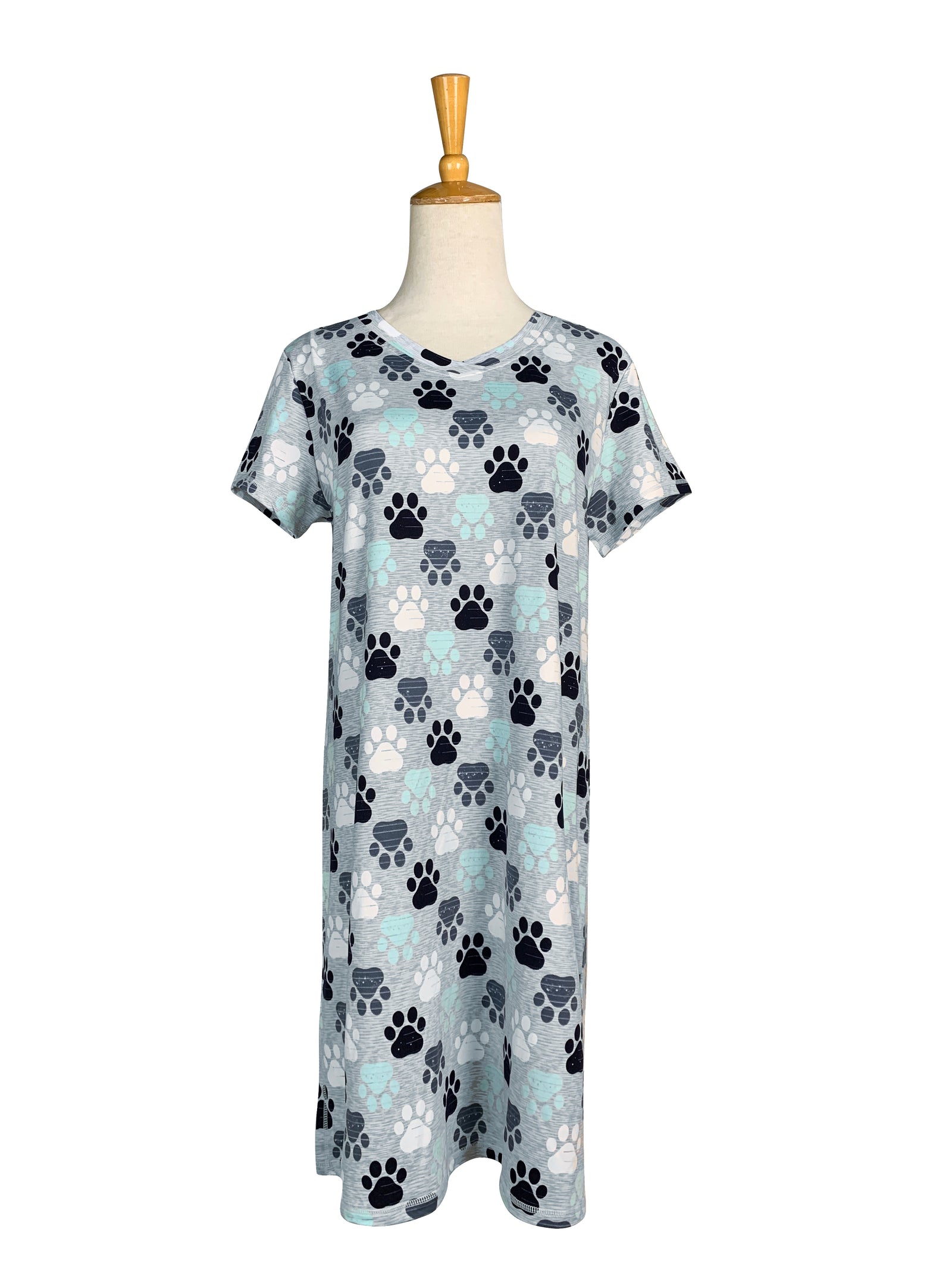Paw Print Mirabeau Sleep Dress — Opportunities Inc.