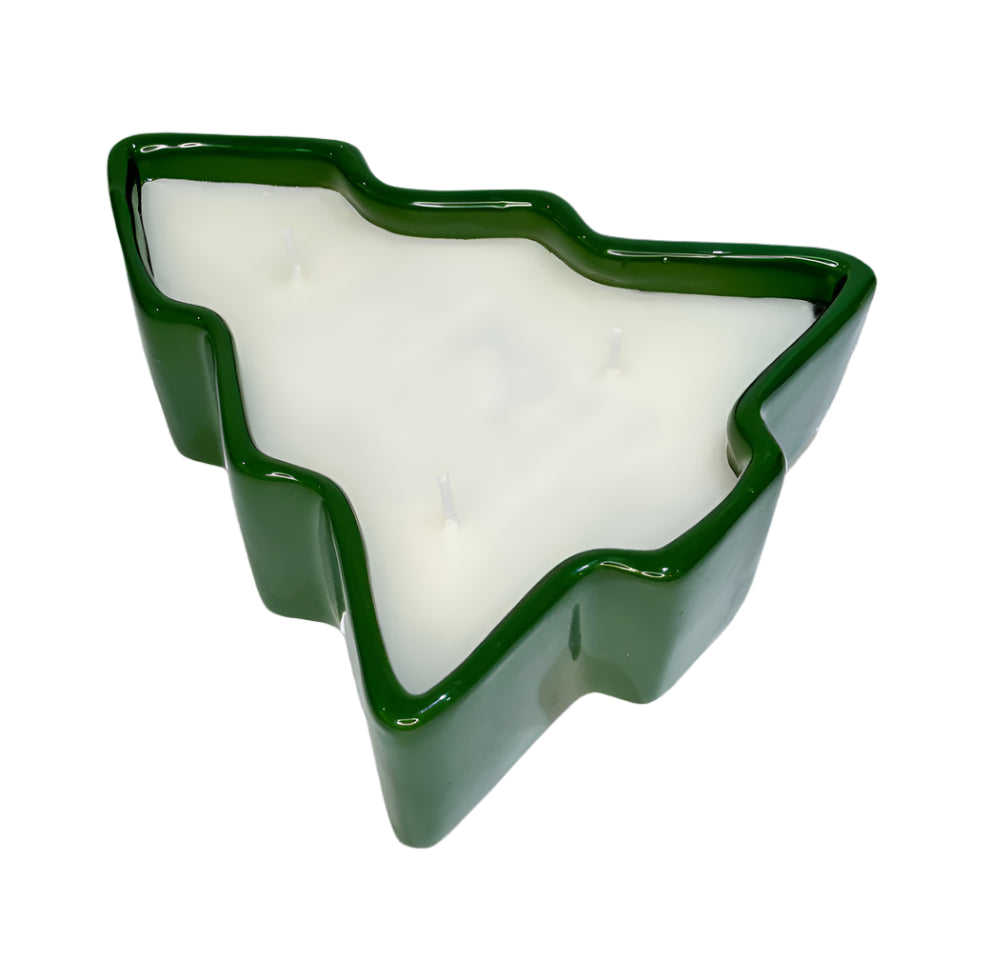 Ceramic Christmas Tree Message Reveal Candle 7oz.