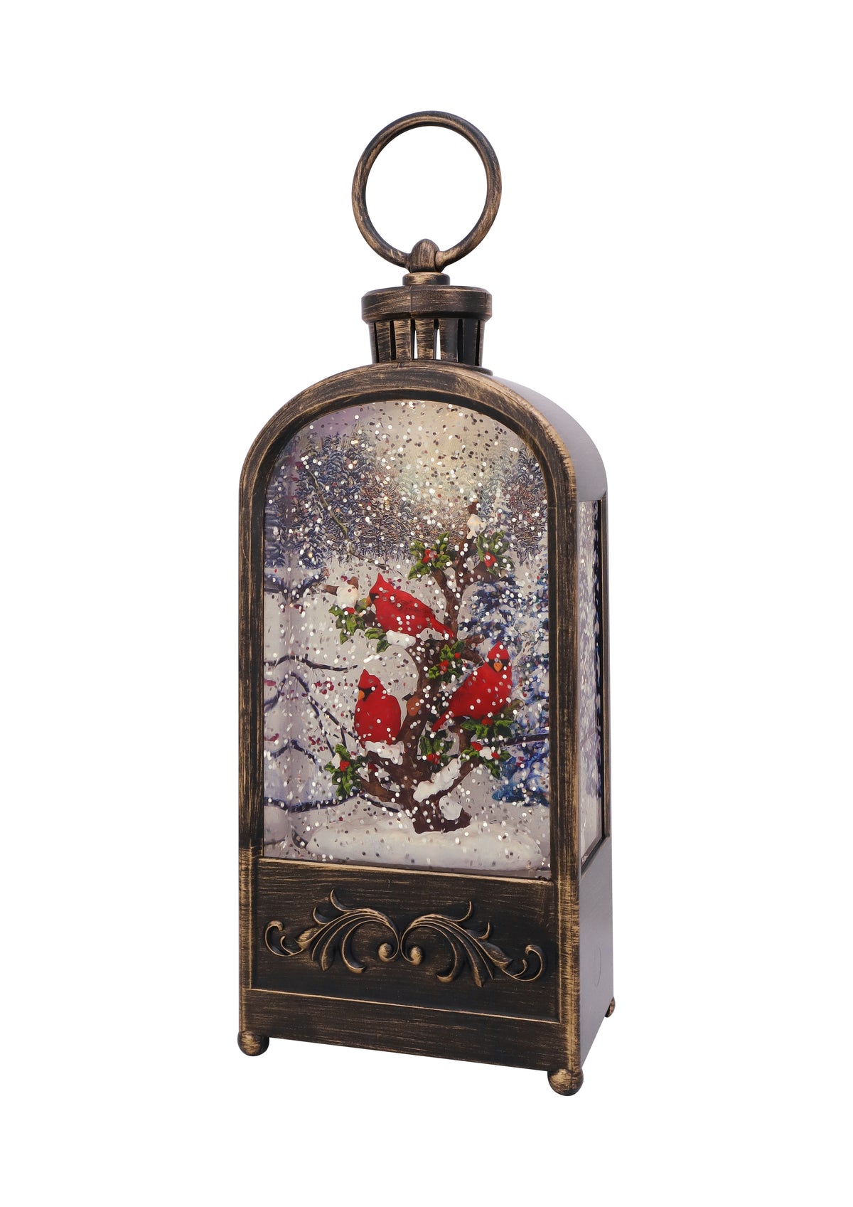 Snowbranch Cardinals Dome Glitter Lantern