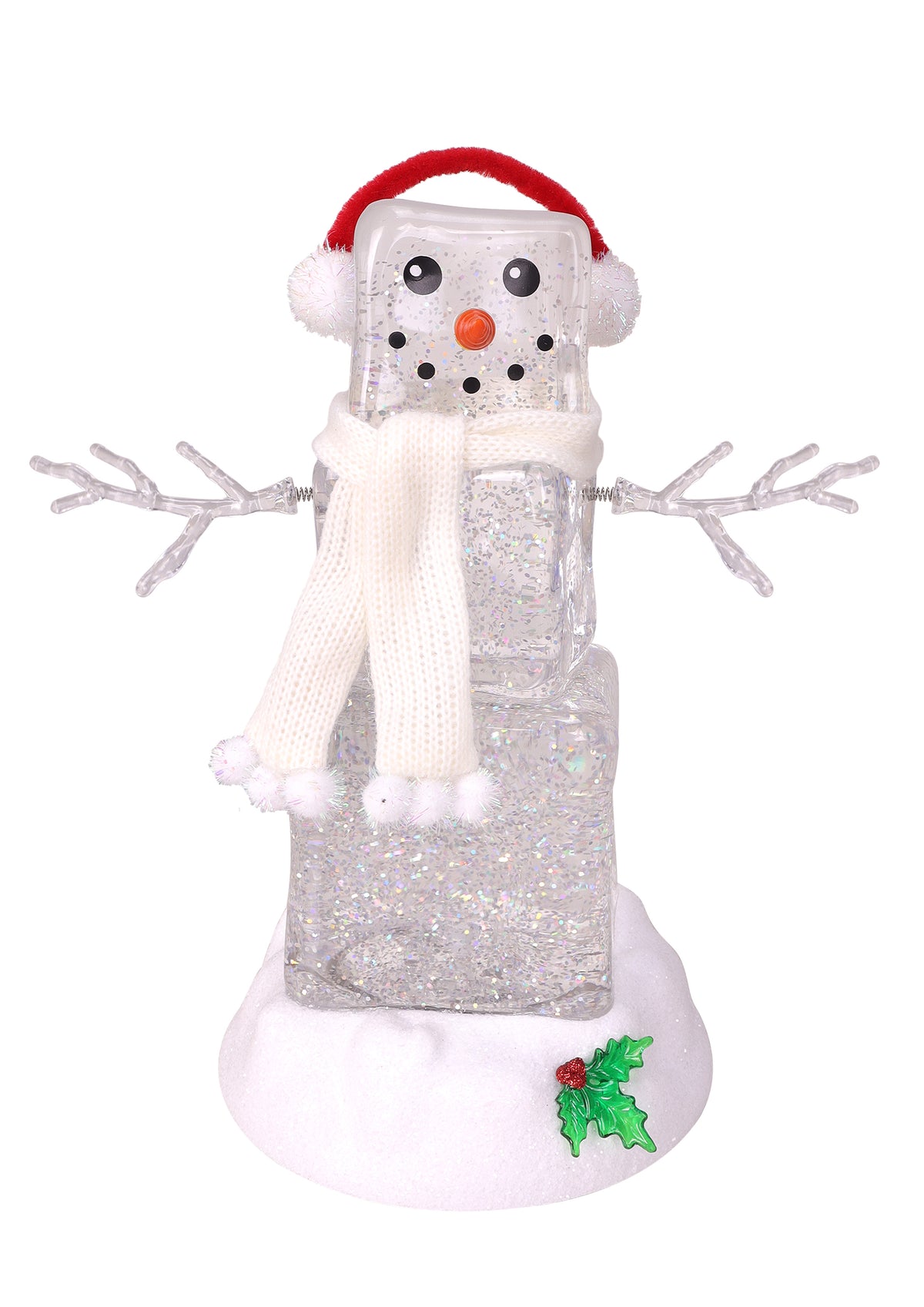 Festive Ice Cube Glitter Snowman 10&quot;