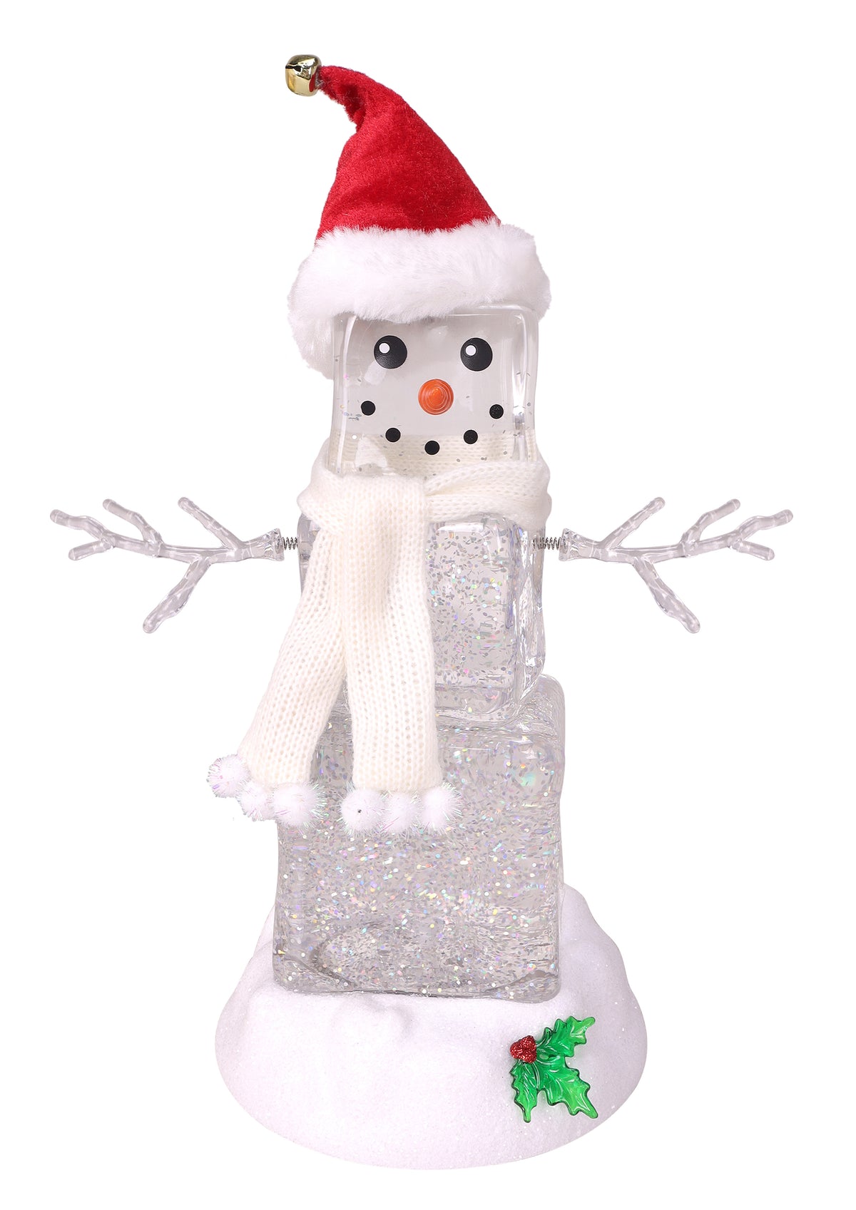 Festive Ice Cube Glitter Snowman 10&quot;