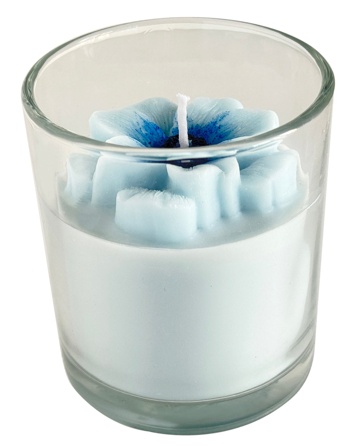Blue Flower Market Art Candle