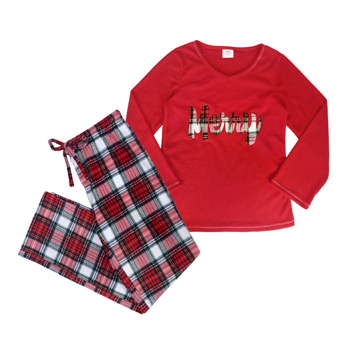 Merry Victoria Plaid Polar Fleece PJ Set
