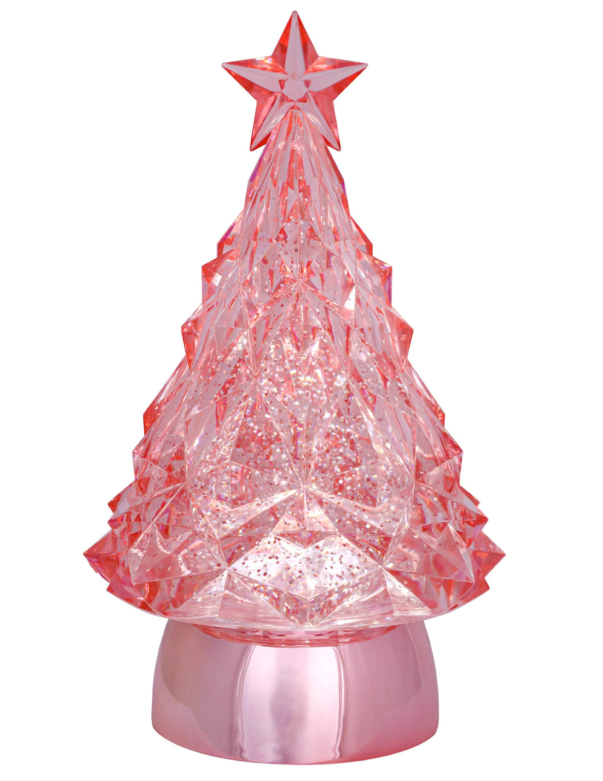 Frosted Blush LED Blowing Glitter Tree