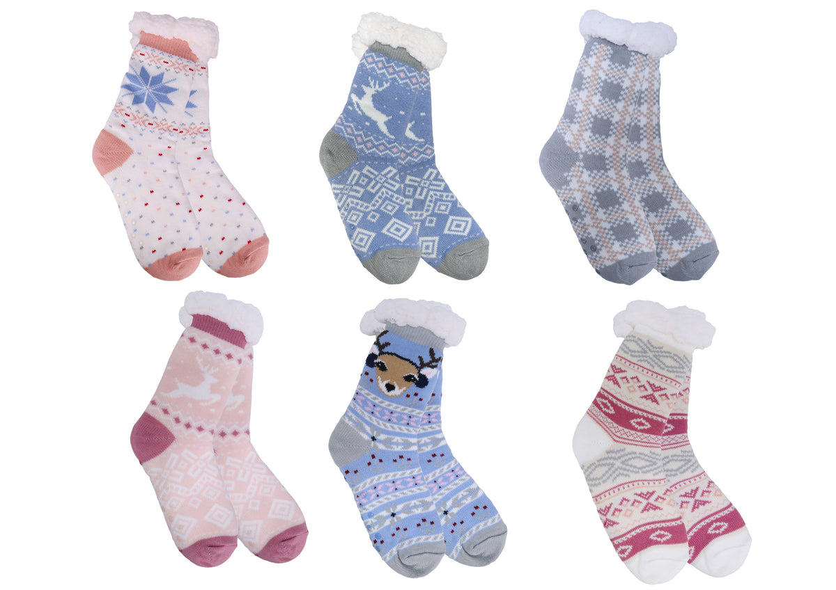 Pastel Nordic Dramscape Thermal Slipper Socks
