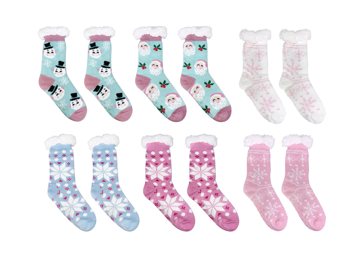 Sugarplum Santa Thermal Slipper Socks