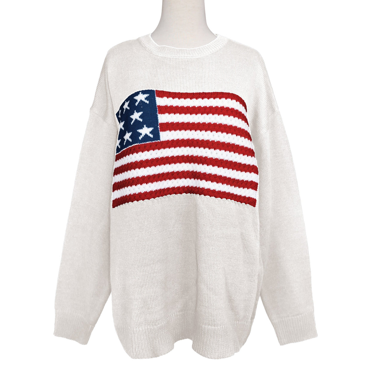 Amelia American Flag Crochet Sweater