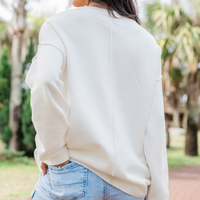 Amelia American Flag Crochet Sweater