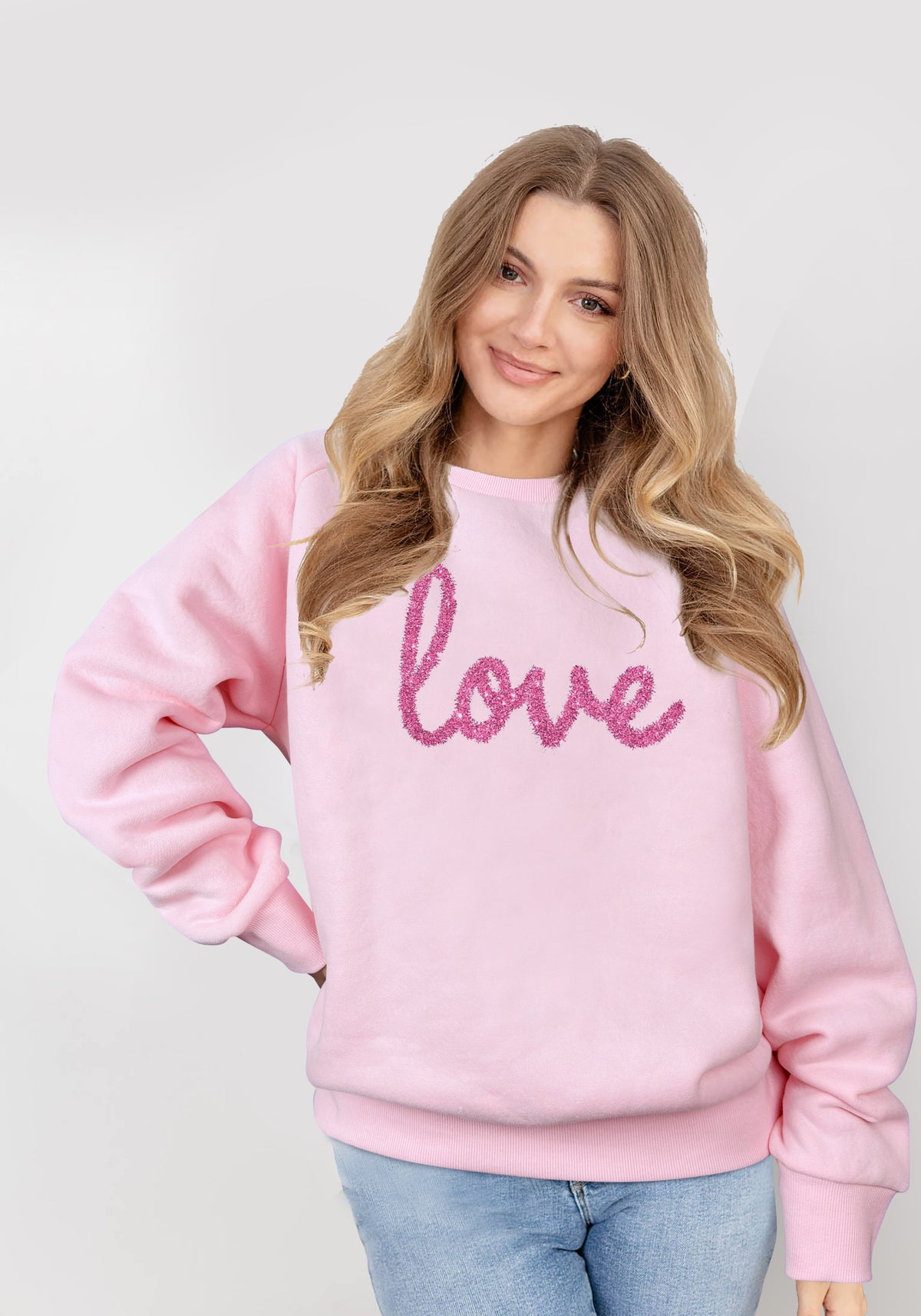 Love Tinsel Pink Sweatshirt