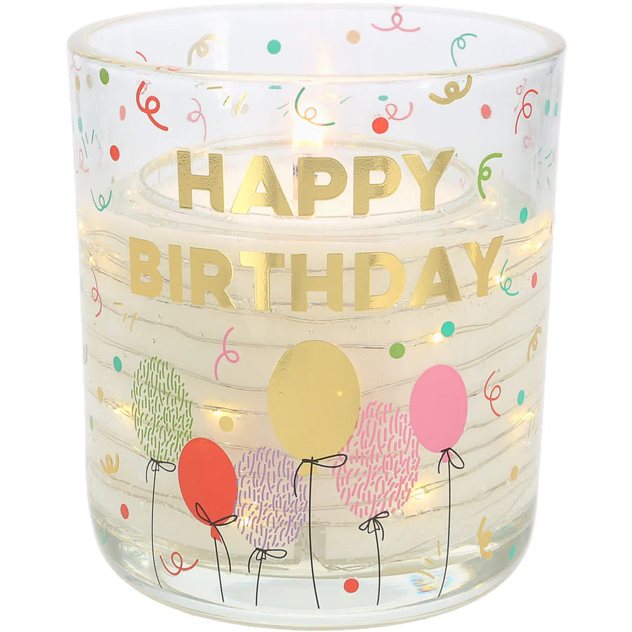 Birthday Jar Candle w/ LED Lights