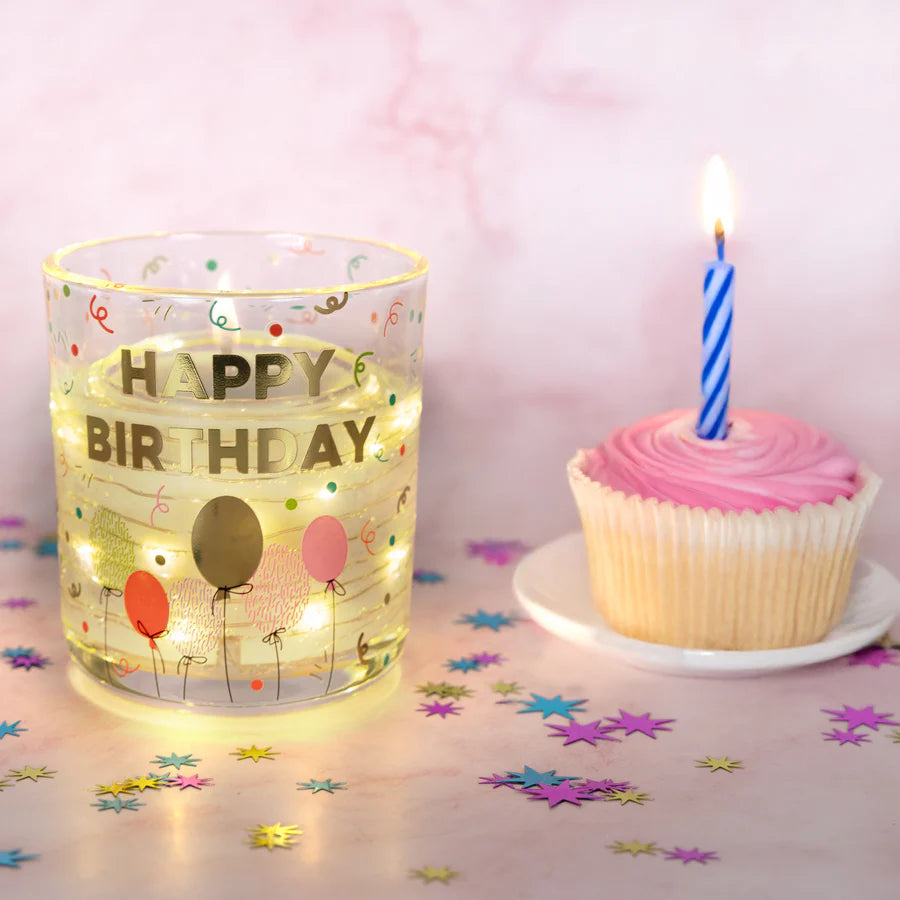 Birthday Jar Candle w/ LED Lights