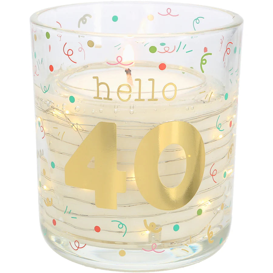 Birthday Jar Candle w/ LED Lights