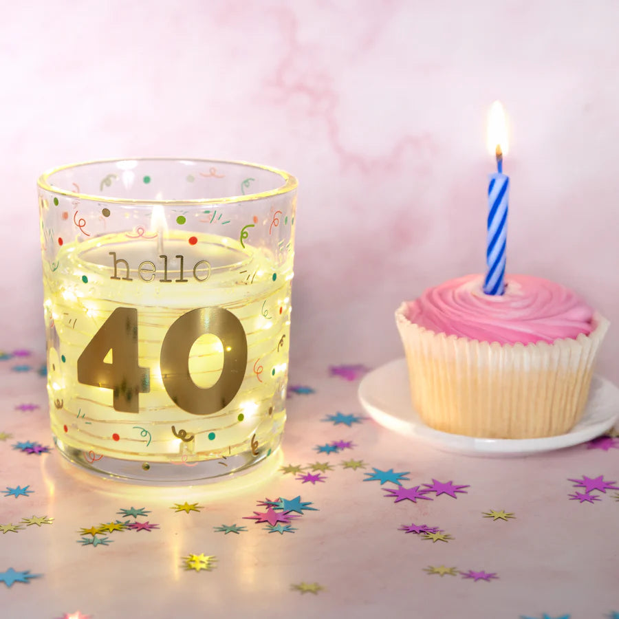Birthday Jar Candle w/ LED Lights