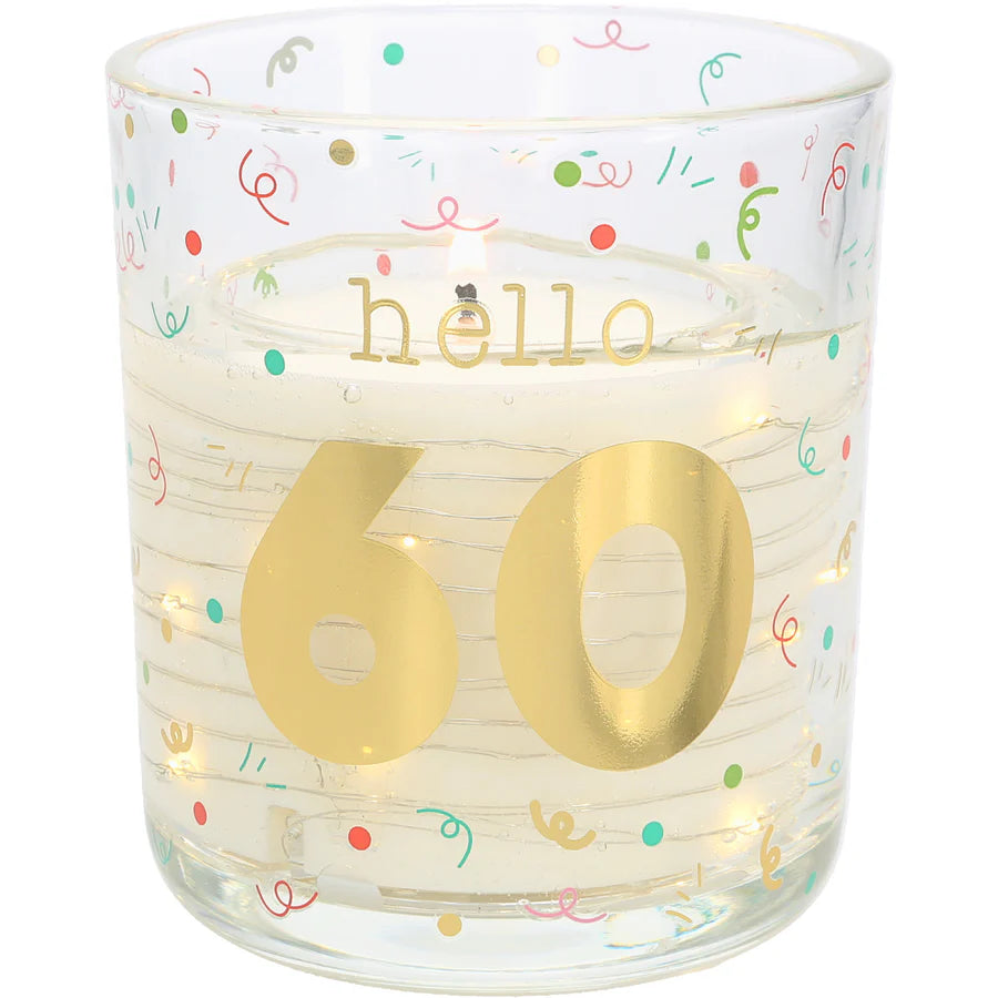 Birthday Jar Candle w/ LED Lights