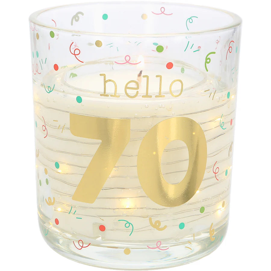 Birthday Jar Candle w/ LED Lights