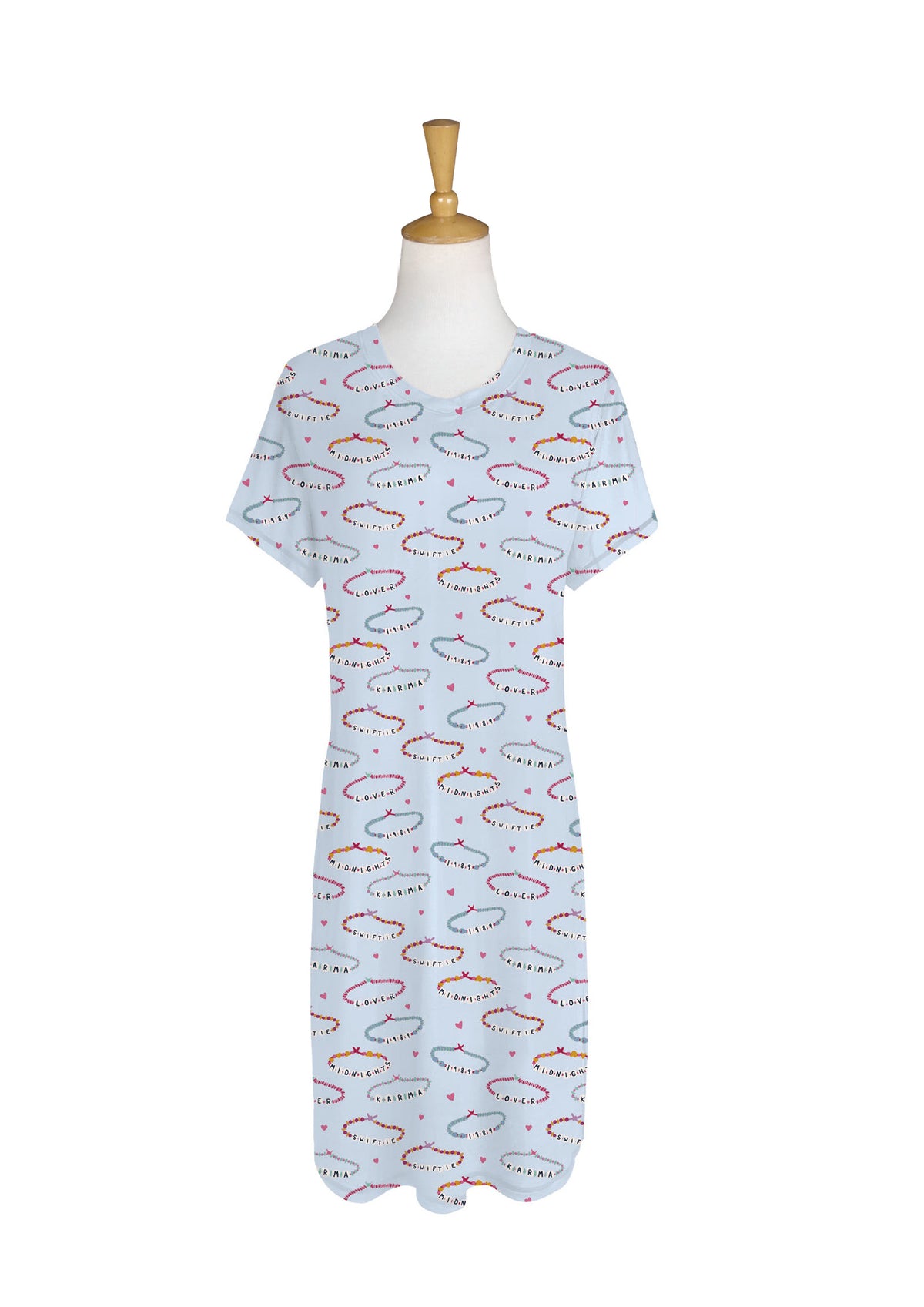 Swiftie Friendship Bracelets Blue Sleep Dress