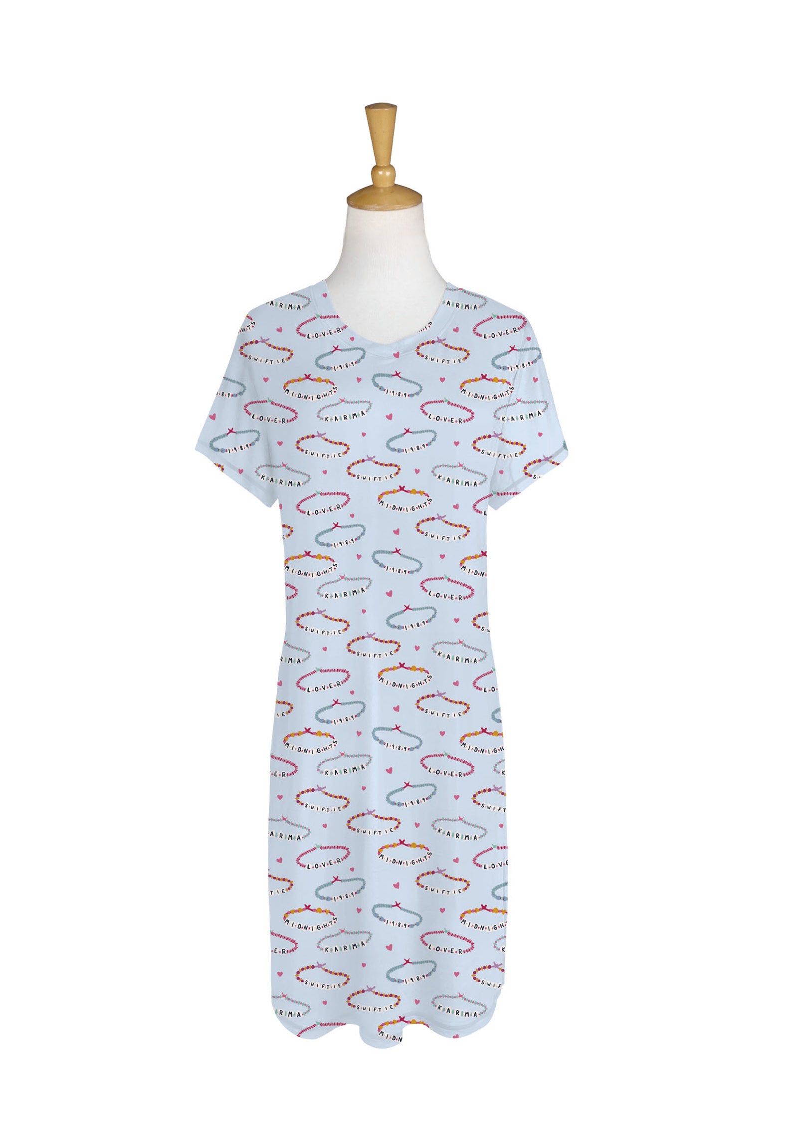 Swiftie Friendship Bracelets Blue Sleep Dress — Opportunities Inc.
