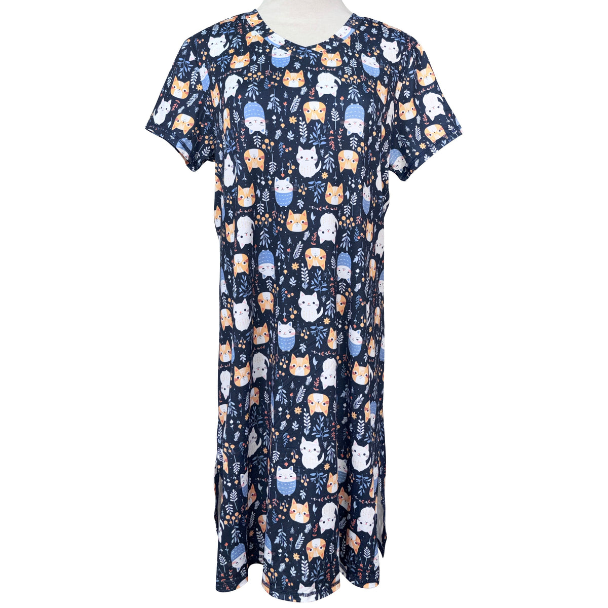 Navy Kitten Garden Mirabeau Sleep Dress