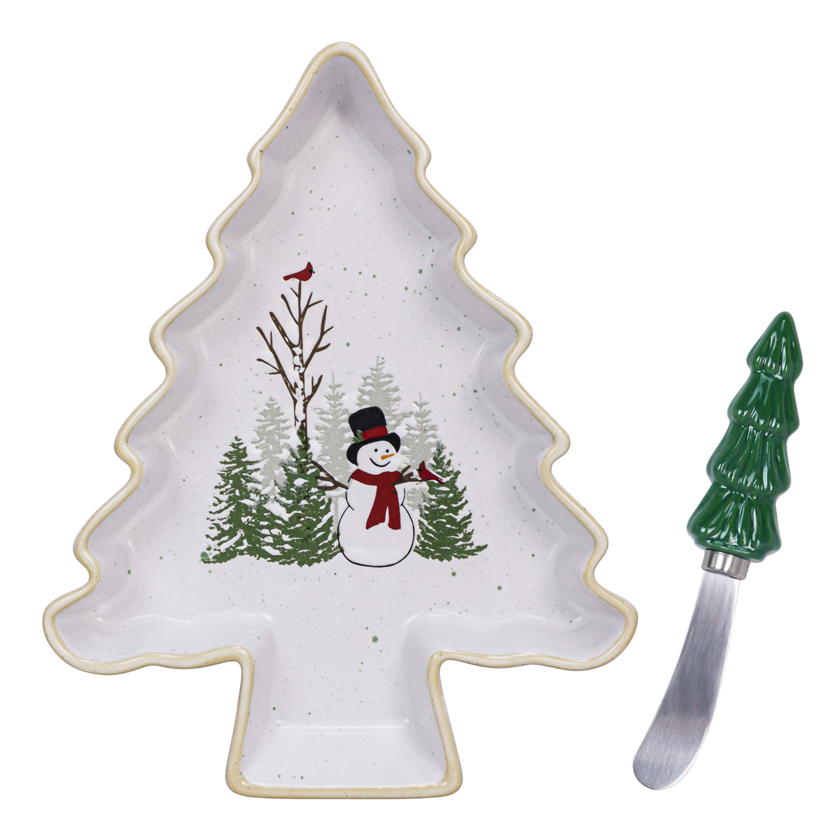 Balsam &amp; Cedar Snack Plate &amp; Spreader