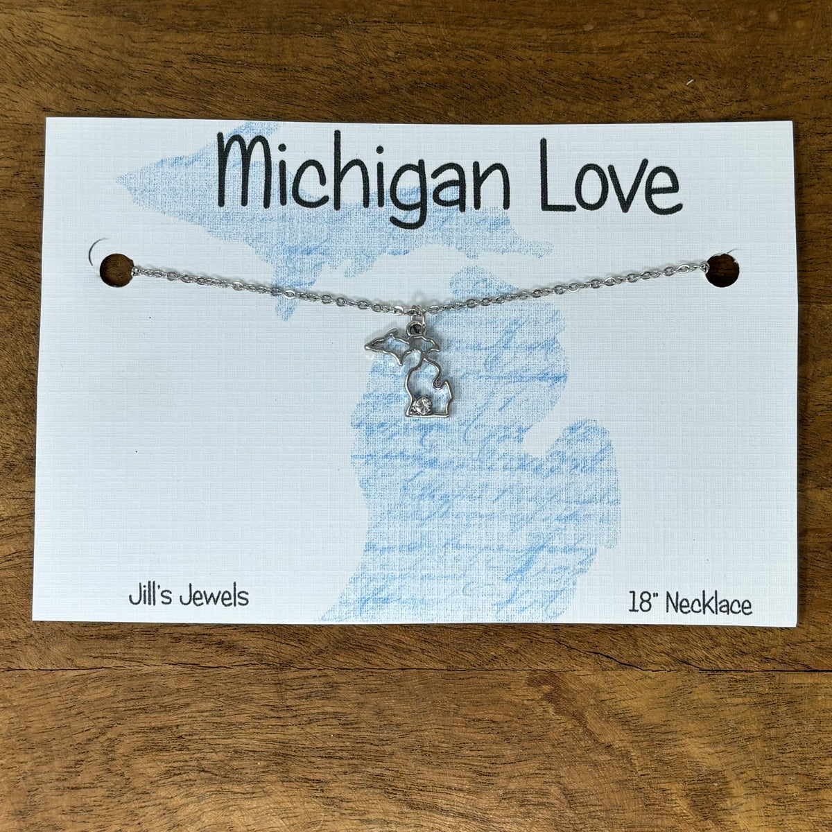 Michigan Cutout Charm Necklace
