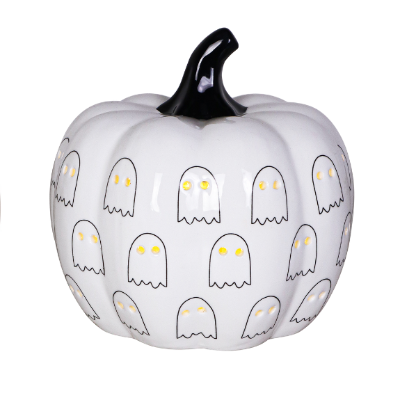 Ceramic LED 6" Pumpkin