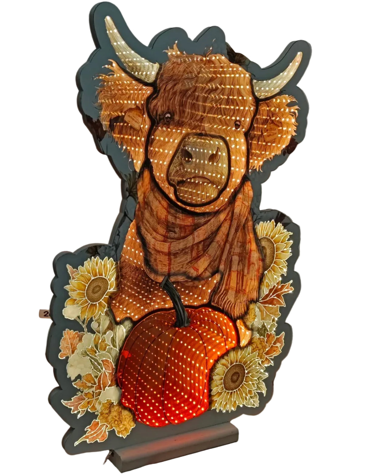 Golden Harvest Highland Cow Infinity Mirror