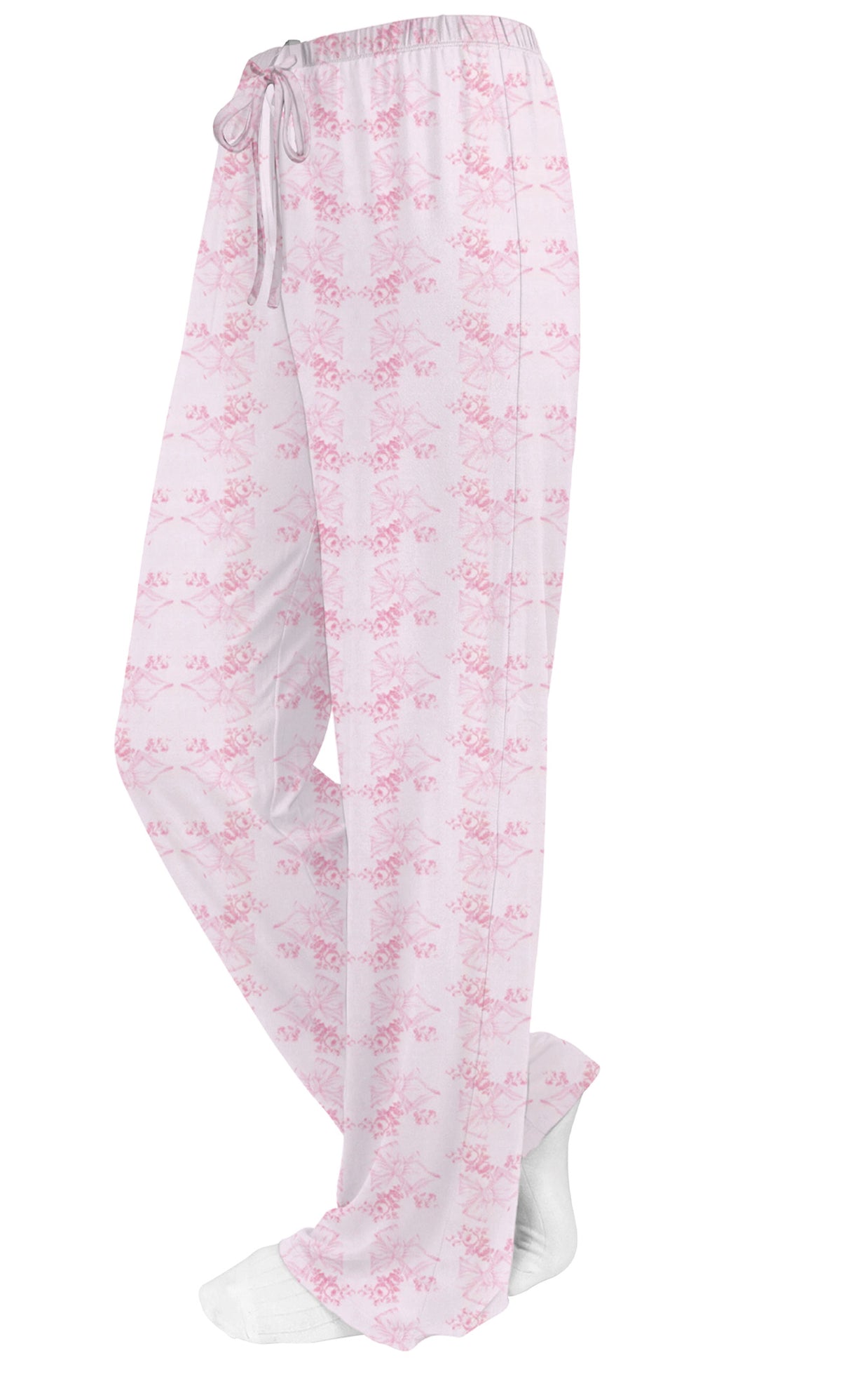 Pink Fancy Floral and Bows Mirabeau Lounge Pants