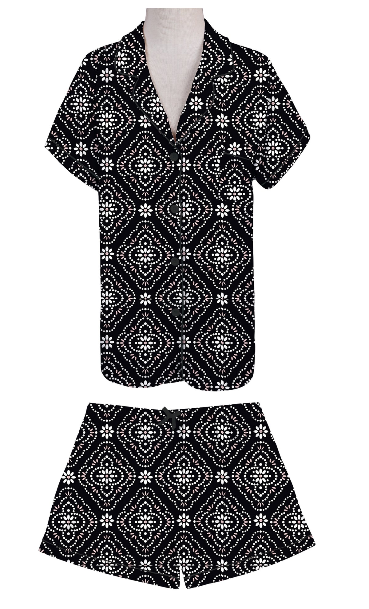 Black Dotty Dot SS Lounge Set