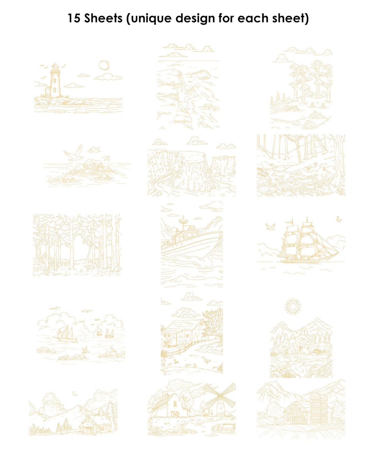 Watercolor Coloring Book