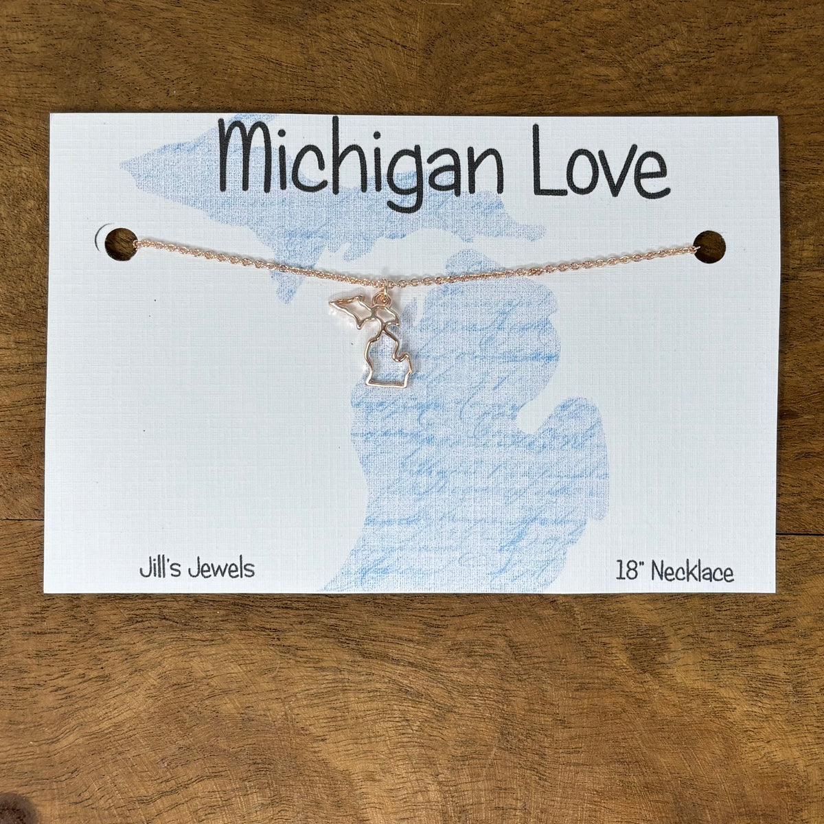 Michigan Cutout Charm Necklace
