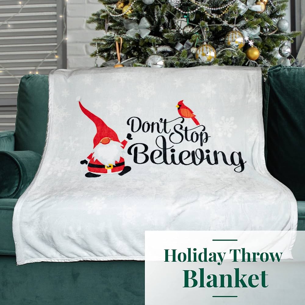 Don&#39;t Stop Believing Gnome Blanket