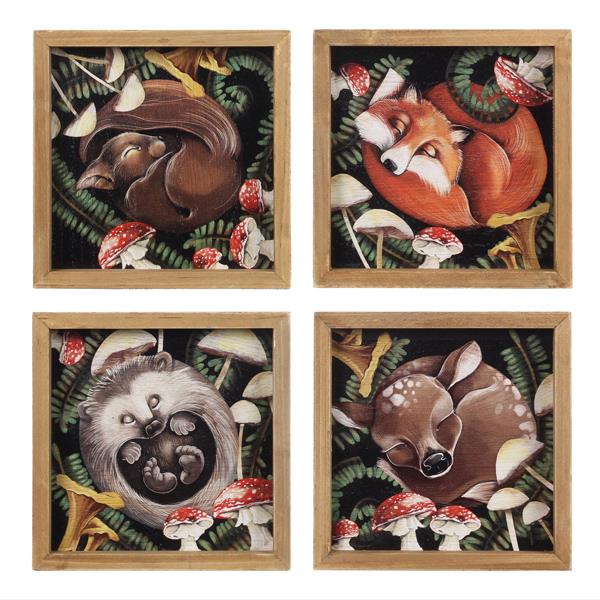 Wood Cozy Woodland Creature Wall Art My Secret Garden