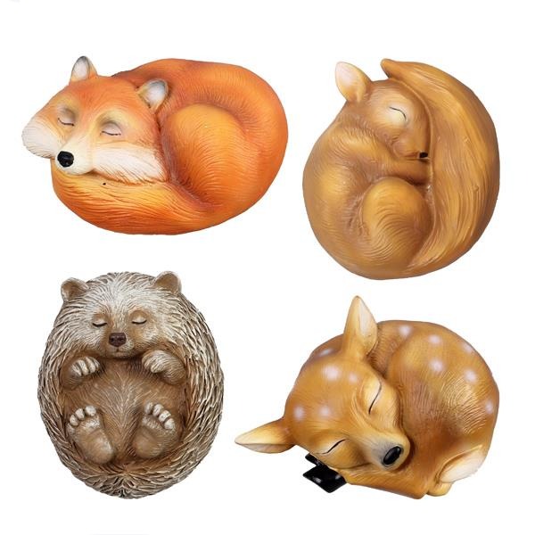 Resin Cozy Woodland Creatures Blessing Stone