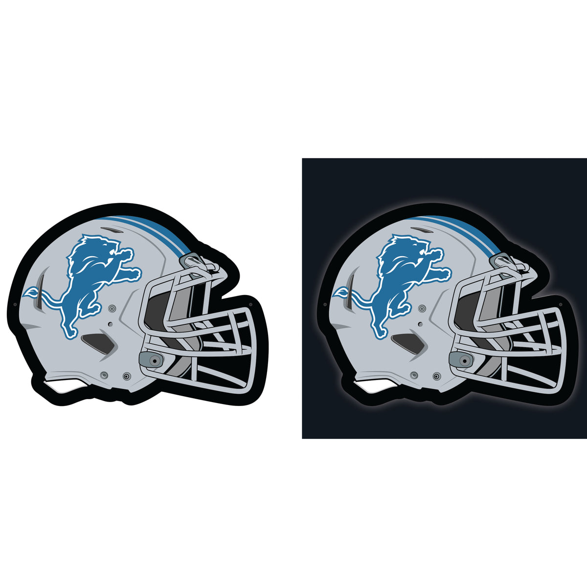 Lions Football Helmet Edgelight LED Wall Decor