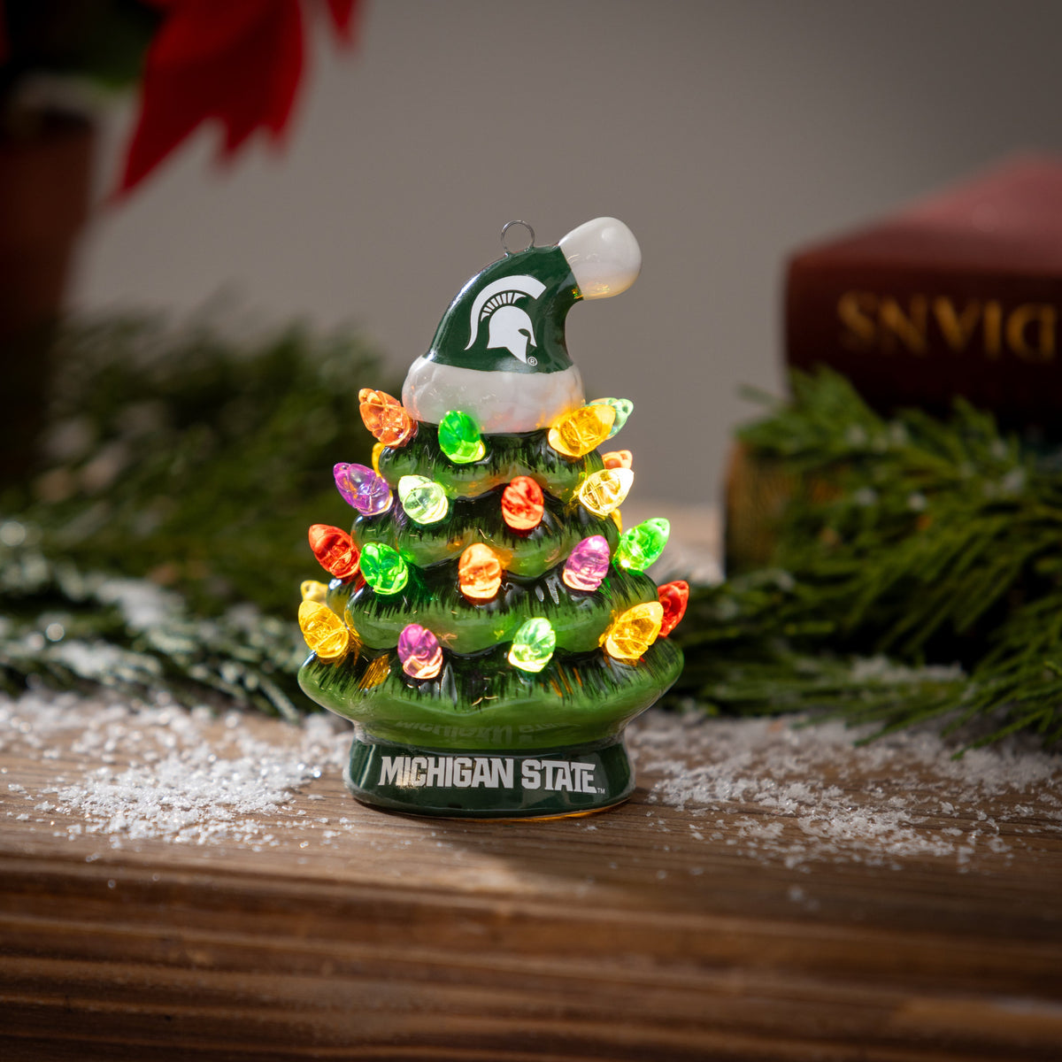 Collegiate 4&quot; Mini LED Tabletop Christmas Tree