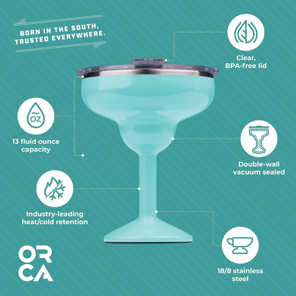 Seafoam Orca Rita Barware