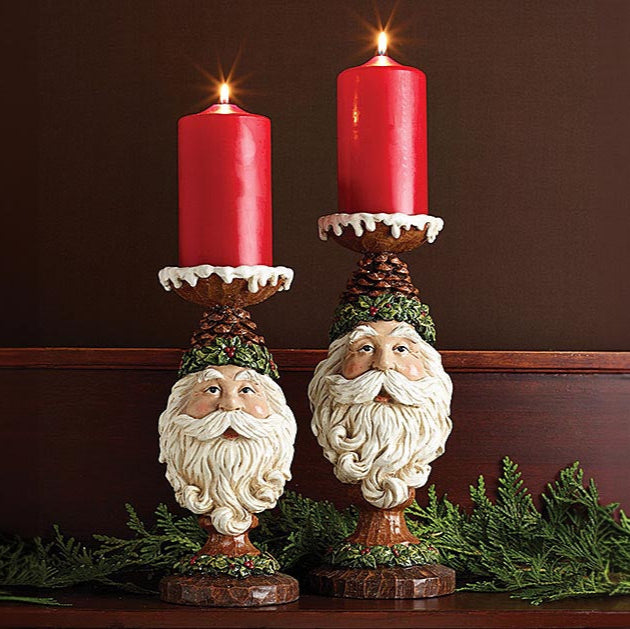 Santa Face Candleholder — Burton and Burton