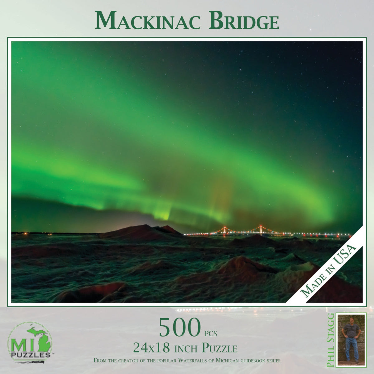 Mackinac Bridge (Northern Lights) 500 pc Puzzle