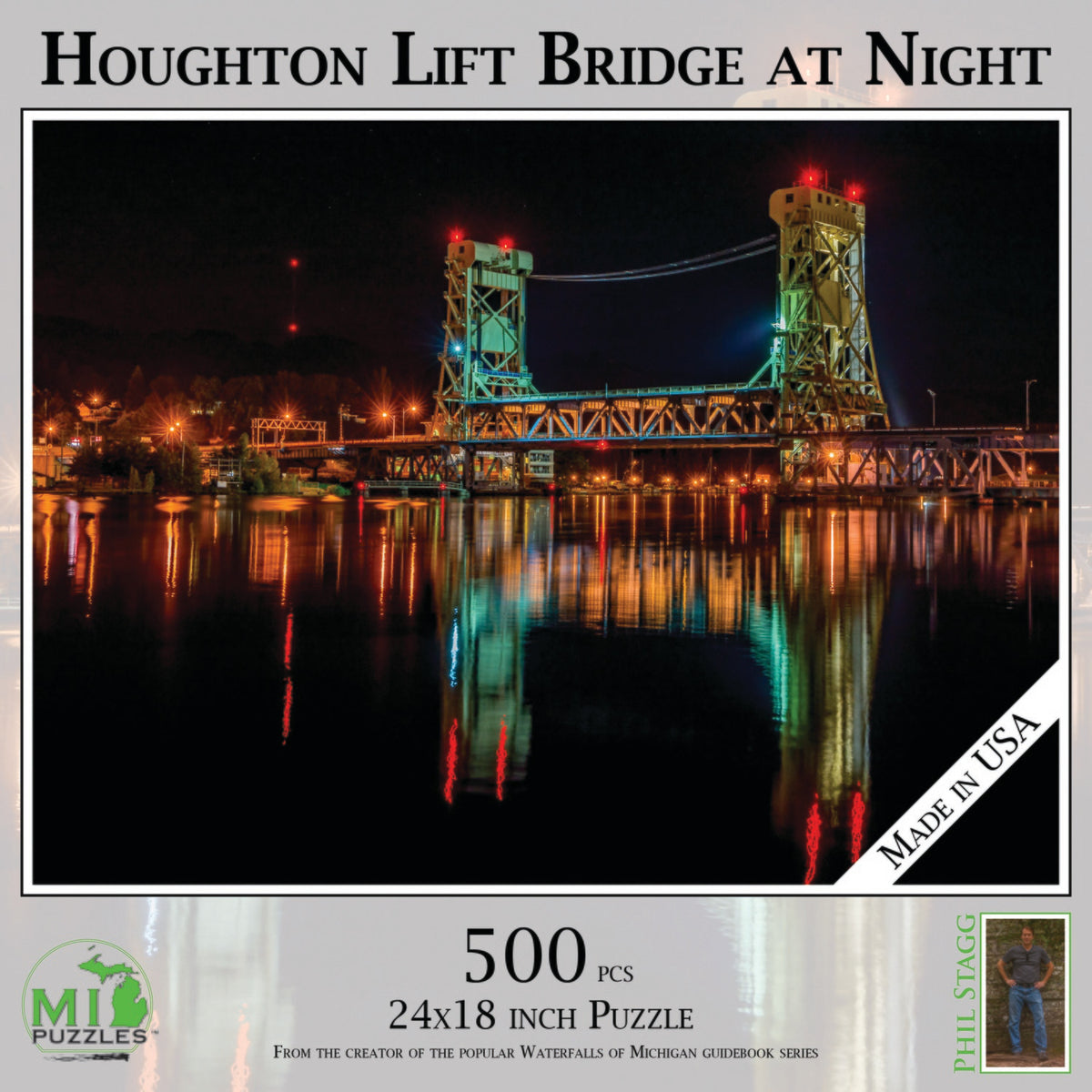 Houghton Lift Bridge at Night 500 pc Puzzle