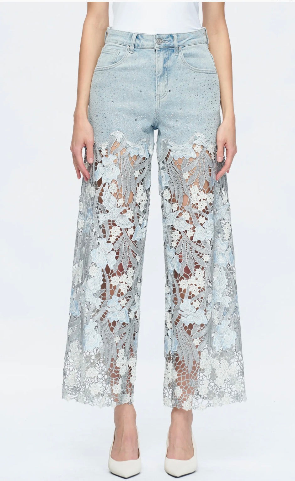 Bayeas Floral High Rise Wide Leg