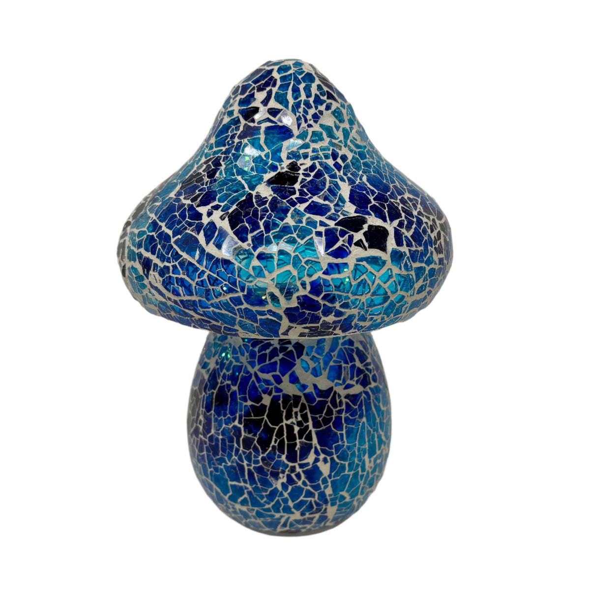 Lighted Mosaic Glass Mushroom