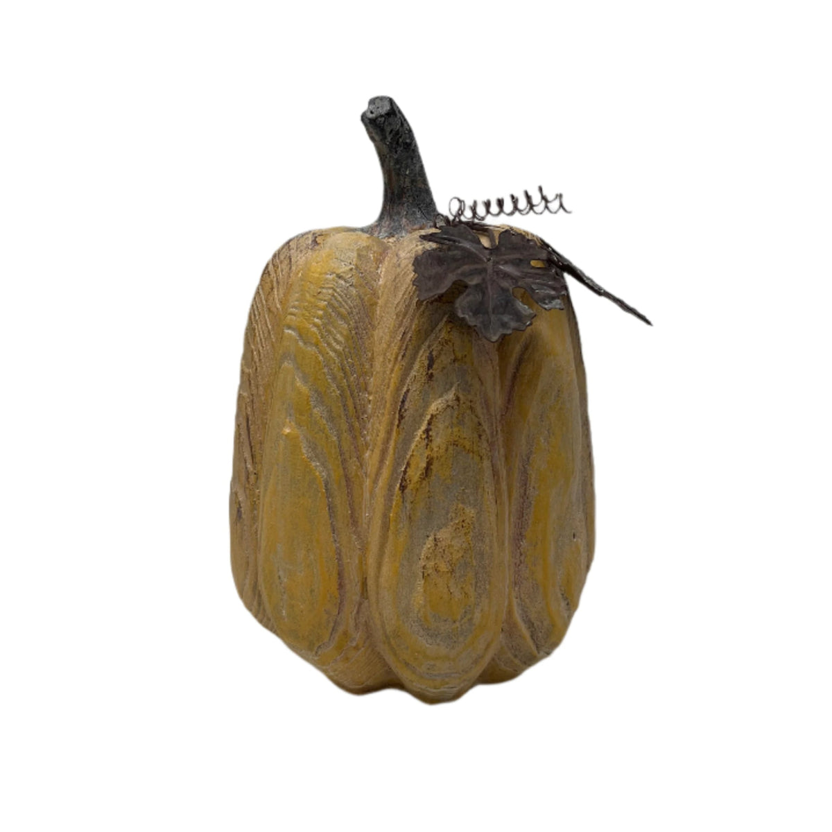 Resin &amp; Metal Harvest Pumpkin 8.4&quot;H