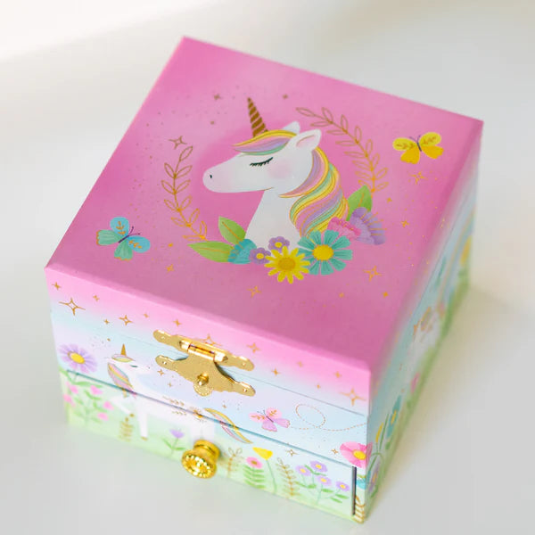 Sm Garden Floral Unicorn Musical Jewelry Box