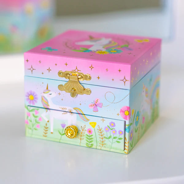 Sm Garden Floral Unicorn Musical Jewelry Box