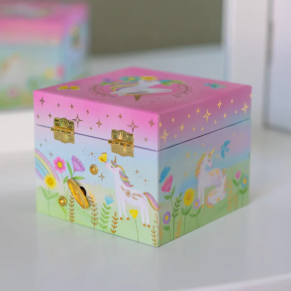 Sm Garden Floral Unicorn Musical Jewelry Box