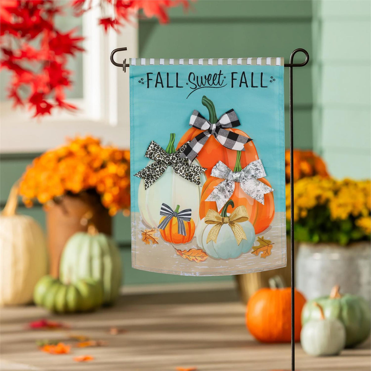 Fall Sweet Fall Applique Garden Flag