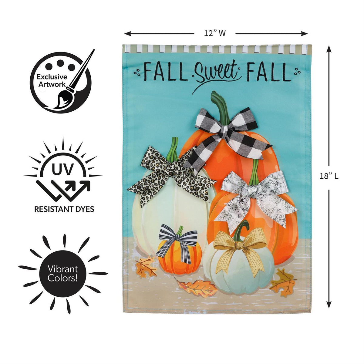 Fall Sweet Fall Applique Garden Flag