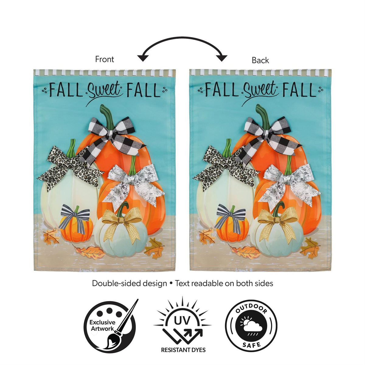 Fall Sweet Fall Applique Garden Flag