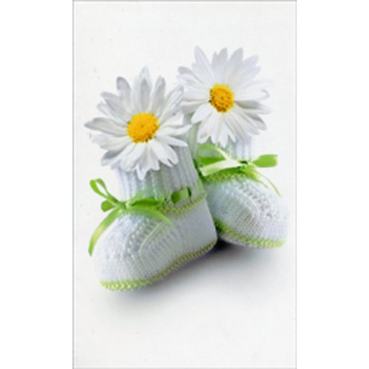 Baby Booties Daisies Mini Card